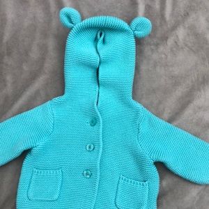 BabyGap 0 to 3 months hooded cardigan